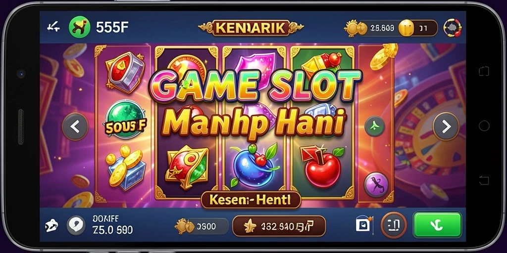 Tampilan gameplay Slot yang menarik dan penuh warna dari 555F.