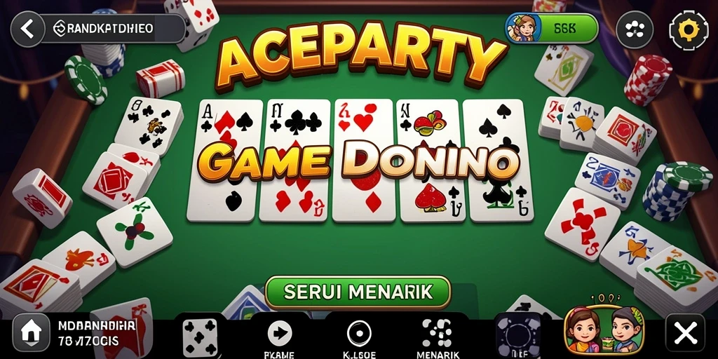 Tangkapan layar dari gameplay domino ACEPARTY yang seru.