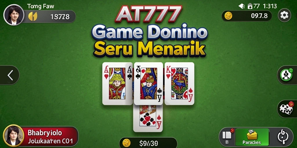 Tampilan menakjubkan dari gameplay Domino AT777.