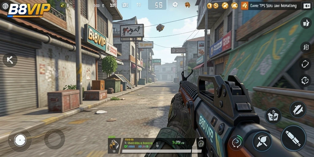 Gameplay mendebarkan di B8VIP dengan aksi tembak-menembak yang intens.