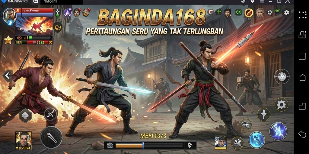 Tangkapan layar utama BAGINDA168 saat pertarungan intens.