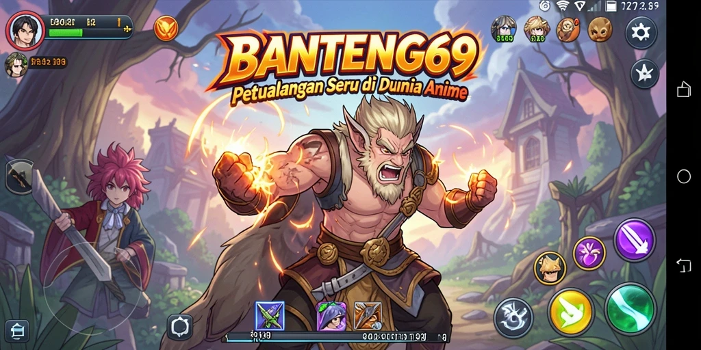 Menampilkan gameplay seru petualangan di dunia Anime.
