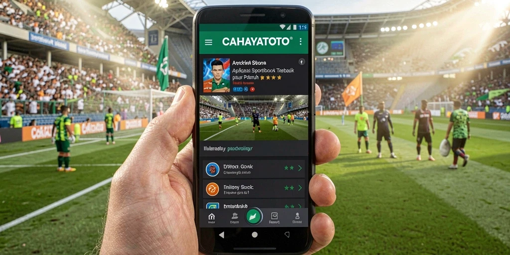 Tampilan layar CAHAYATOTO menampilkan berbagai pilihan taruhan olahraga.