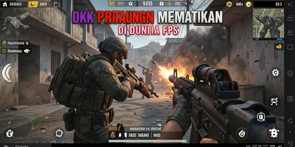 Screenshot gameplay DKK menampilkan aksi tembak-menembak yang mendebarkan.