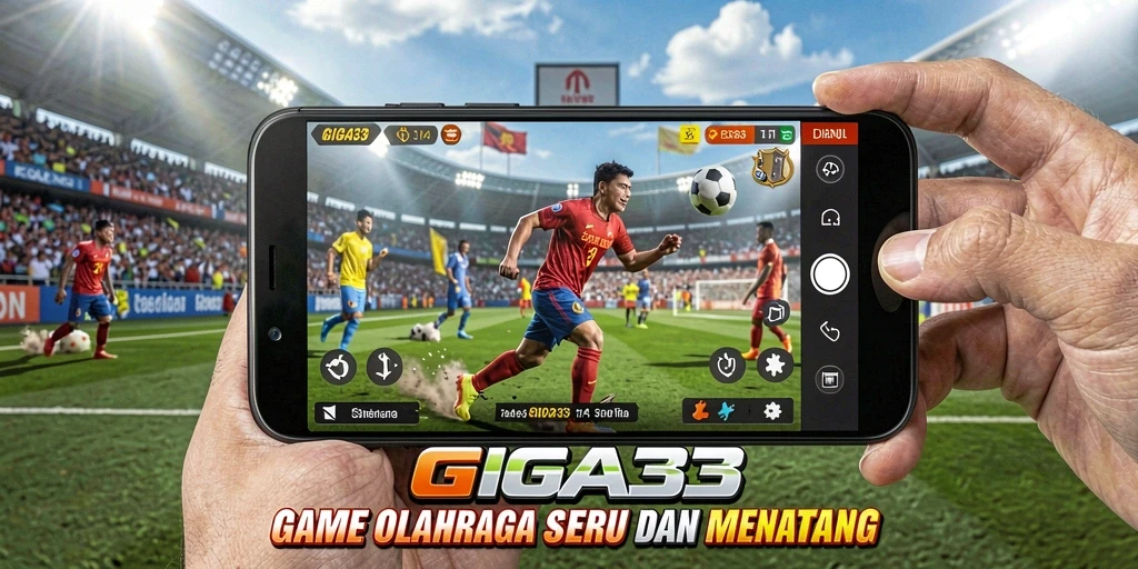 Screenshot GIGA33 menampilkan aksi permainan olahraga yang menarik.