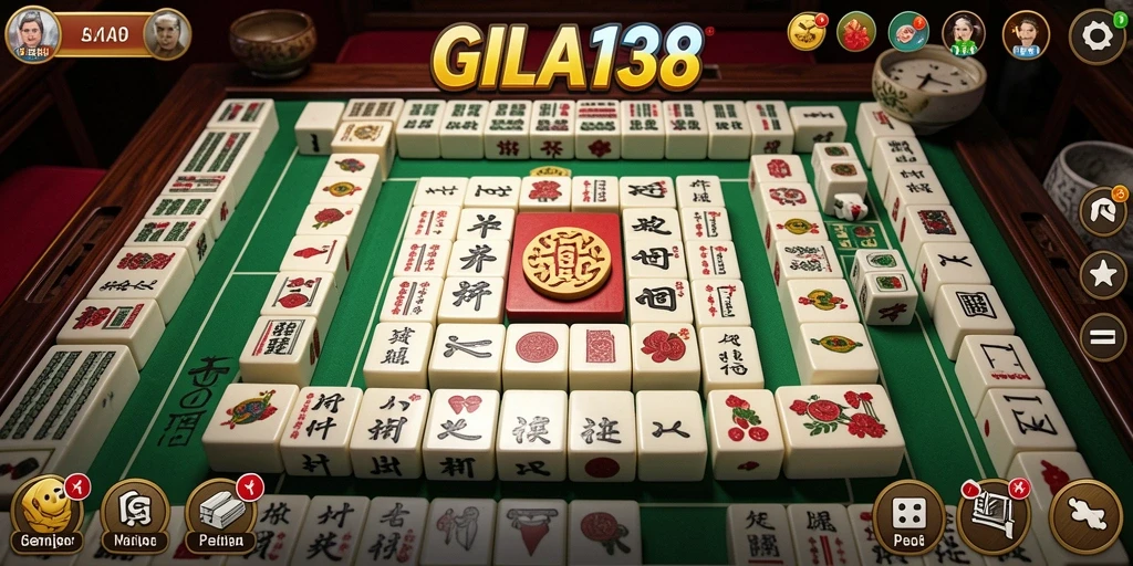 Tampilan permainan GILA138 dengan grafis Mahjong yang menarik.