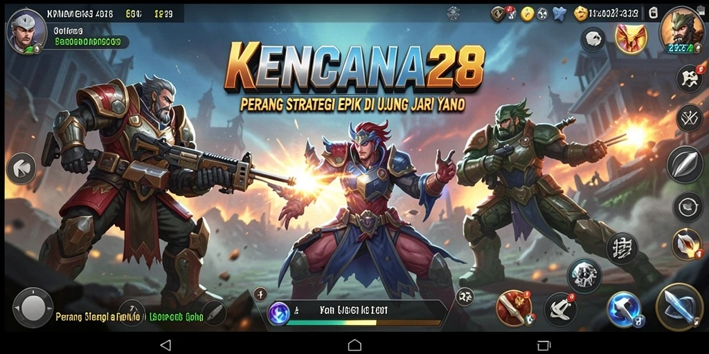 Screenshot gameplay KENCANA28 menampilkan strategi pertempuran yang mendebarkan.