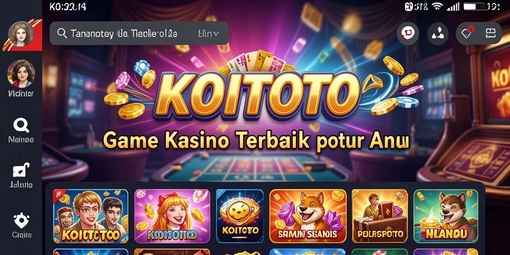 Screenshot KOITOTO menampilkan gameplay seru dari berbagai permainan Kasino.