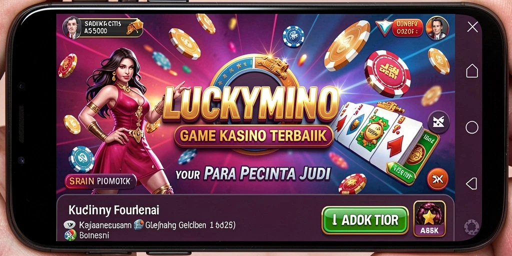 Tampilan gameplay LUCKYMINO dengan suasana Kasino yang menyenangkan.