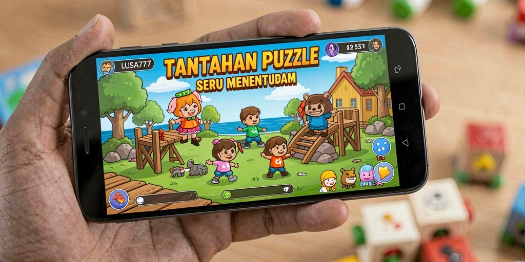 Tampilan gameplay seru di LUSA777 dengan berbagai puzzle menarik.