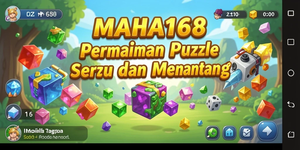 Tampilan gameplay seru dalam permainan Puzzle MAHA168.