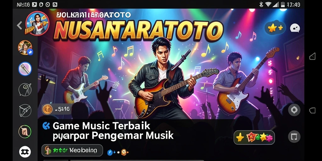Tampilan gameplay seru NUSANTARATOTO dengan musik mengalun.