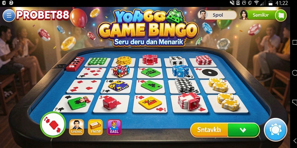 Tampilan gameplay Bingo yang mengasyikkan dan penuh warna.