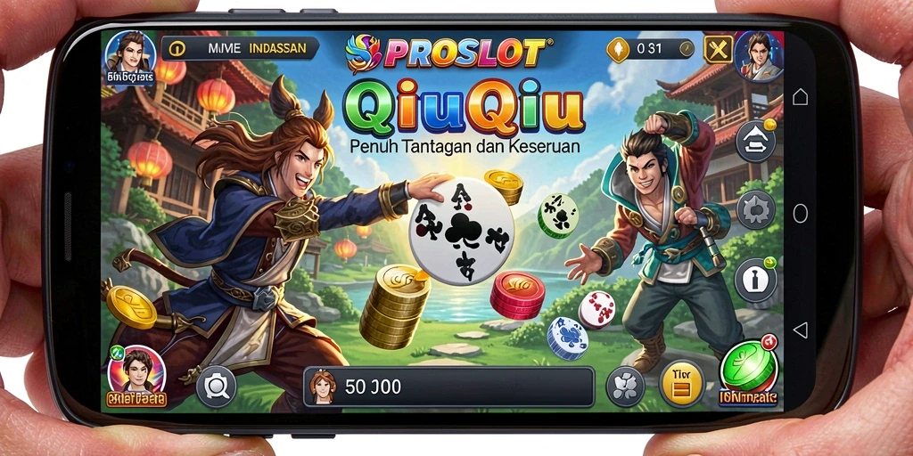 Tampilan gameplay QiuQiu yang dinamis dan seru.