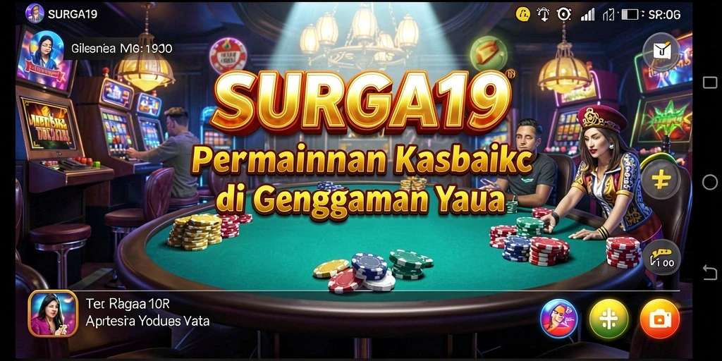 Screenshot menarik dari gameplay SURGA19 yang menunjukkan suasana Kasino.