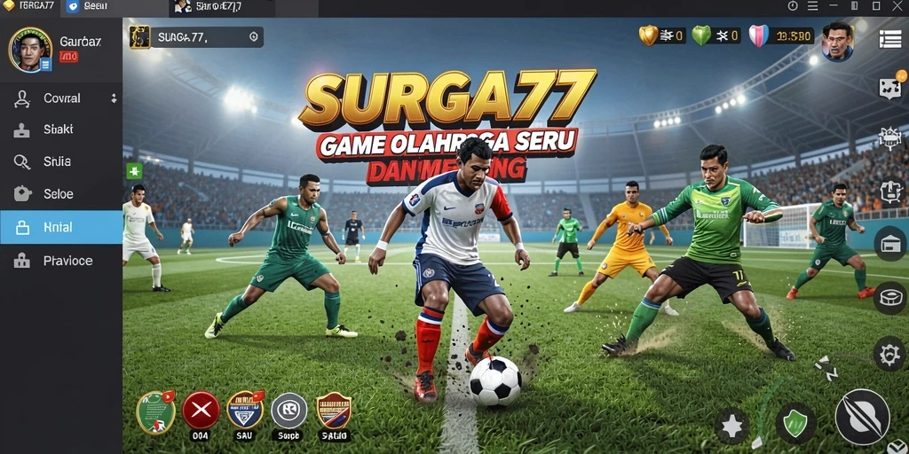 Tampilan seru dari gameplay olahraga dalam SURGA77.
