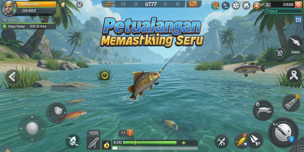Tampilan gameplay UT77 menampilkan pengalaman memancing yang mendebarkan dan menyenangkan.