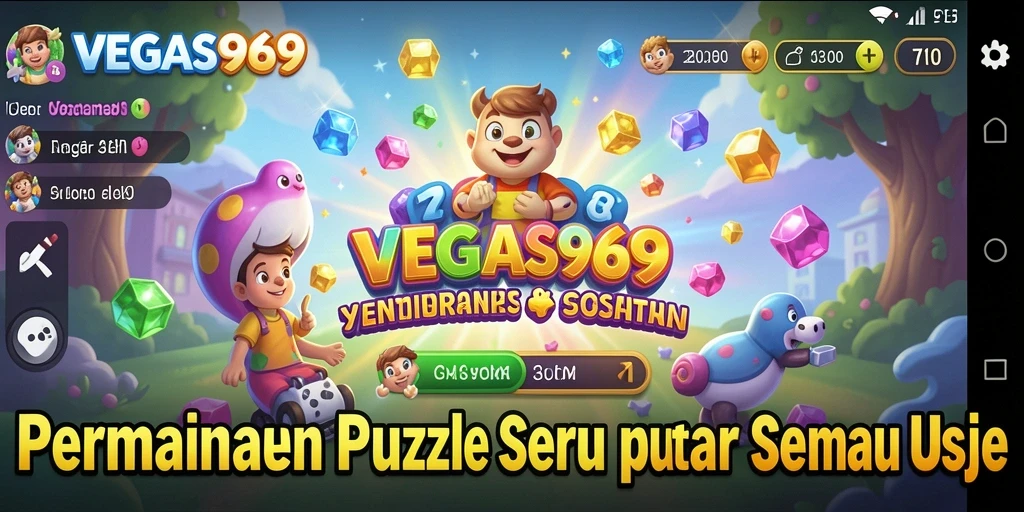 Tampilan gameplay puzzle yang menarik dan berwarna-warni.