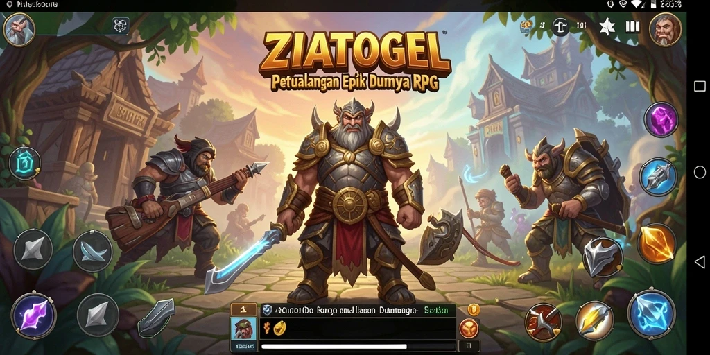 Screenshot menunjukkan aksi pertarungan seru di ZIATOGEL.