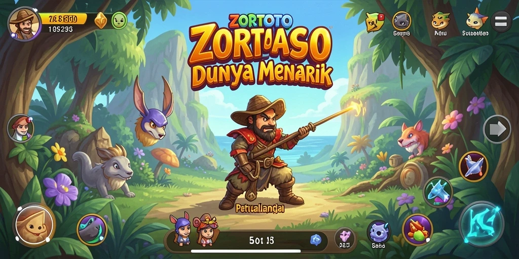 Gameplay ZORTOTO menampilkan aksi petualangan yang mendebarkan.