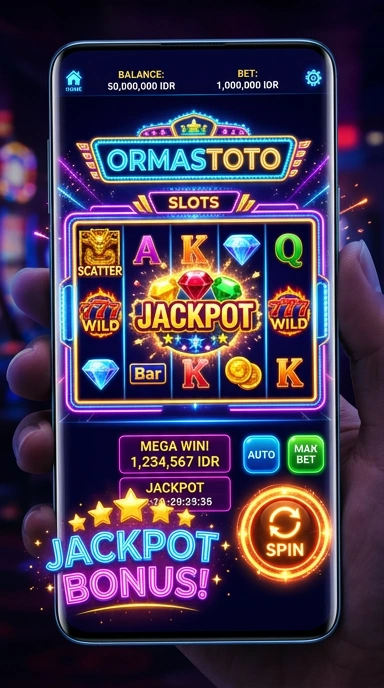 Tampilan beranda aplikasi ormastoto yang sederhana.